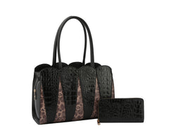 HF Handbags for Women's Satchel Tote Bags 2pcs