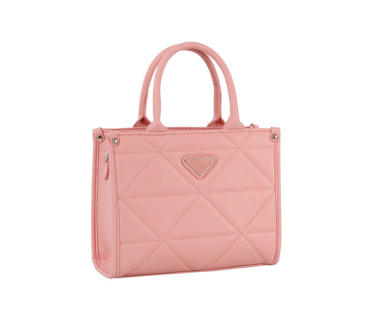 Triangle quilted tote bag