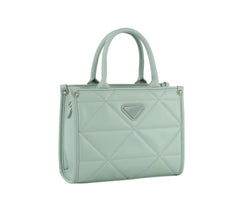 Triangle quilted tote bag