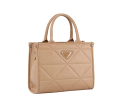 Triangle quilted tote bag