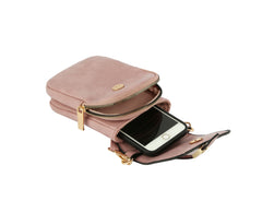 Belt Small Cell Phone Purse Crossbody Bags for Women Leather Wallet