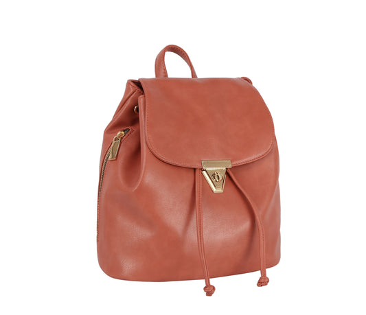 Shiny leather fashion backpack