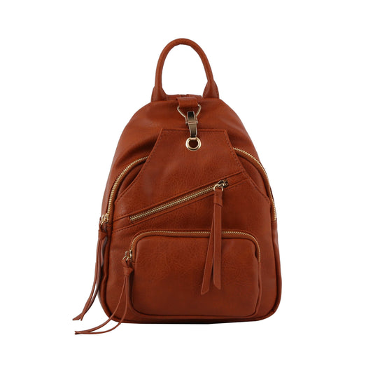 Women Leather Travel Backpack Purse