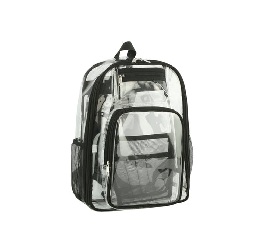 Transparent Crossbody Daypack Backpack Clear Book Side Pocket