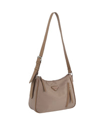 Welt pocket with zipper detailed shoulder bag