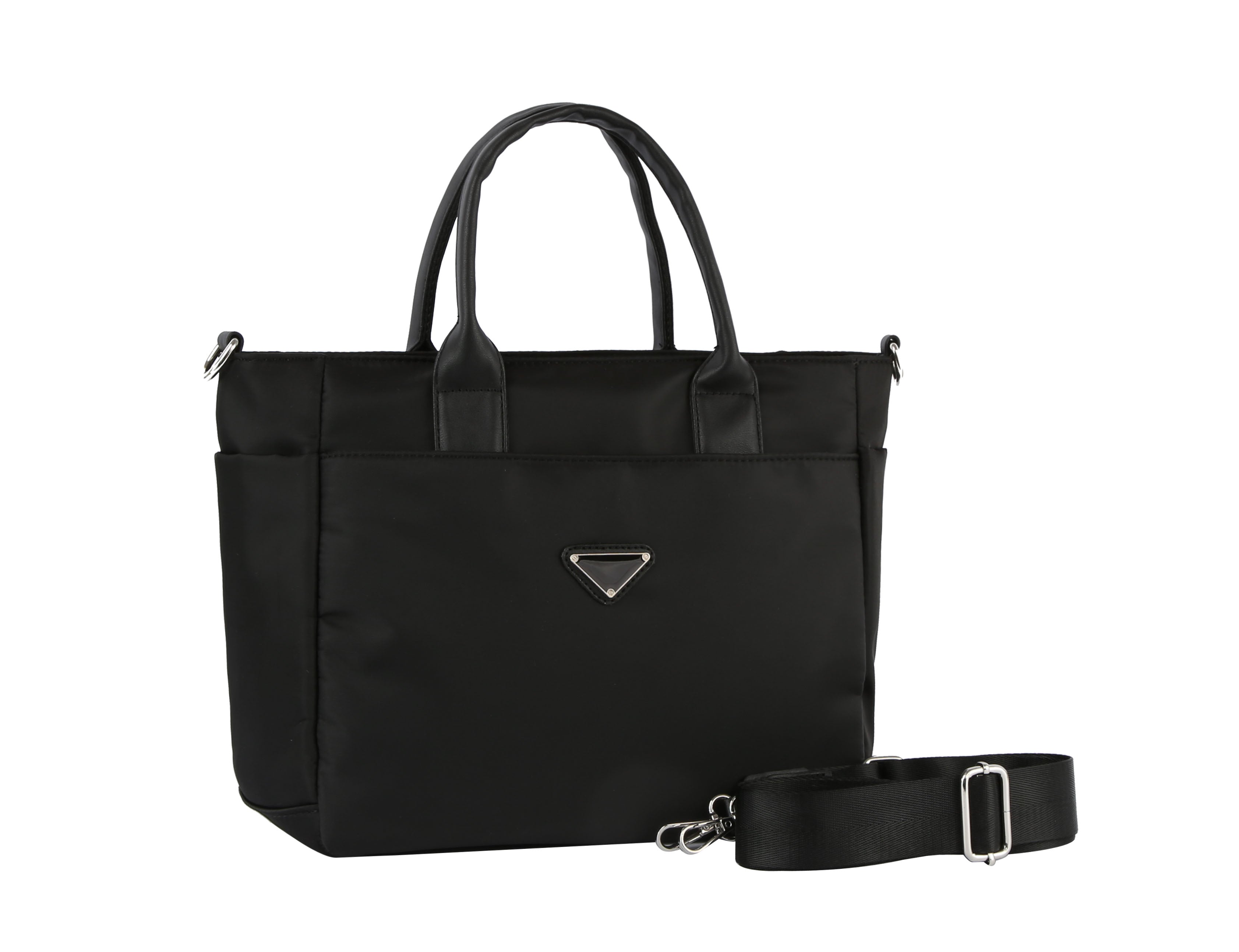 Travel tote with trolley sleeve Black Travel tote with trolley sleeve Black