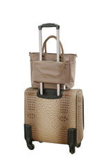 Travel tote with trolley sleeve