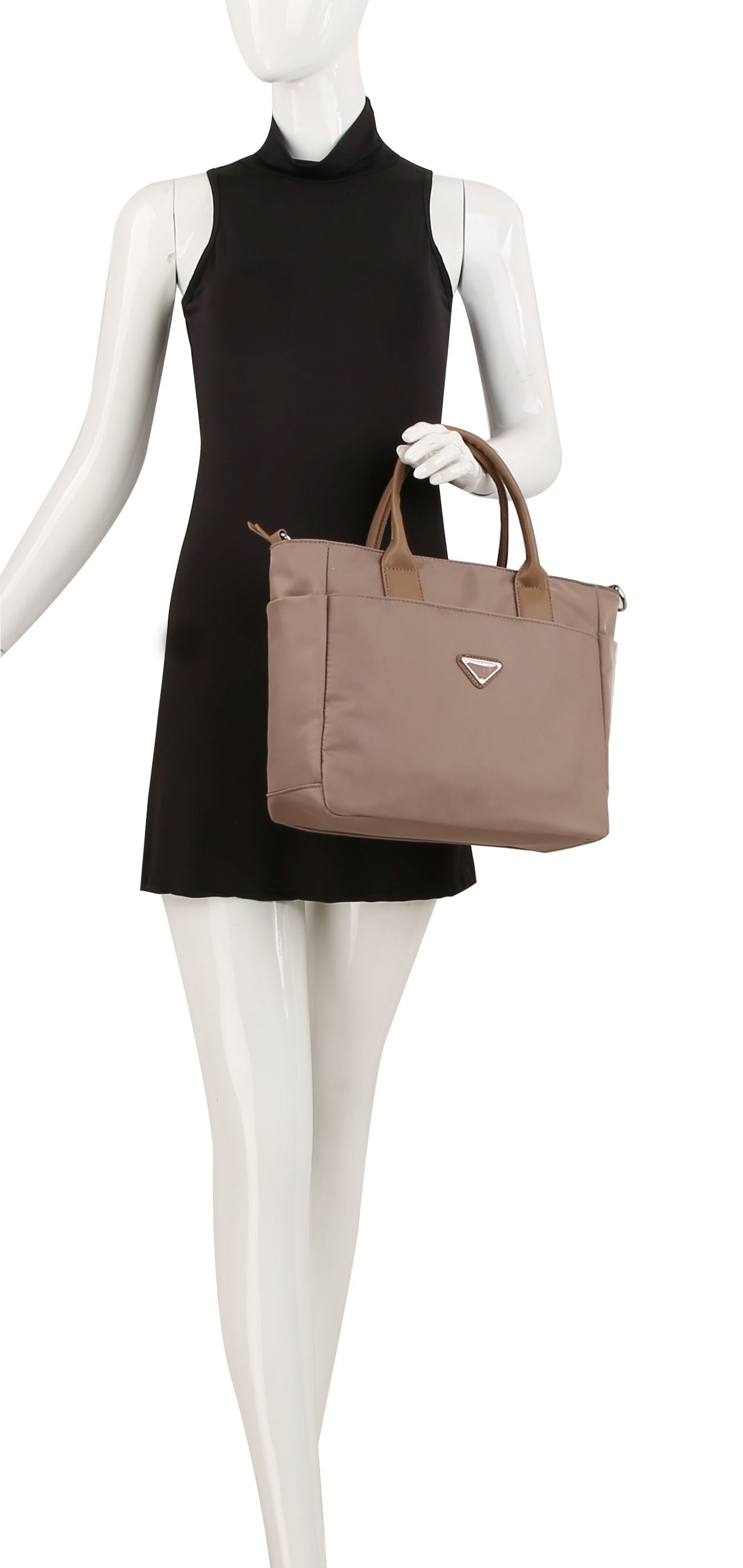 factory style deluxe travel tote bag Travel tote with trolley sleeve Navy Blue