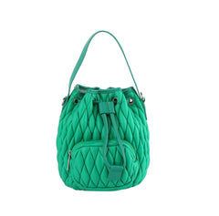 Quilted bucket tote bag