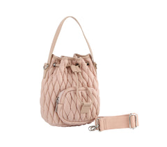 Quilted bucket tote bag