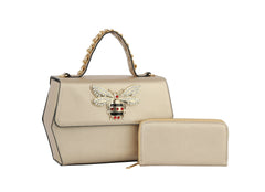 Fashion Large Bee Satchel with Wallet