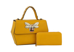 Fashion Large Bee Satchel with Wallet