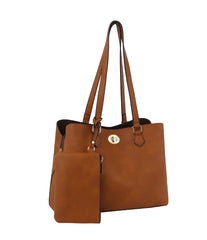 Women's Work Tote Bag, Large Capacity Shoulder Bag whit a clutch bag 2pcs
