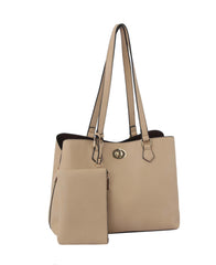 Women's Work Tote Bag, Large Capacity Shoulder Bag whit a clutch bag 2pcs