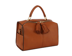 Fashion Satchel with Cute Tassel Bag with Pouch