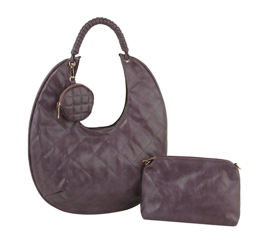 Fashion Quilted Hobo with Coin Purse and Pouch JY-0394