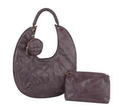 Fashion Quilted Hobo with Coin Purse and Pouch