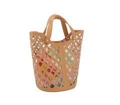 2 in 1 Tote Handbag With colorful small bag