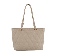 Quited tote with Loop knot detailed handle