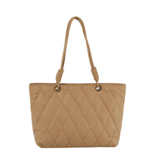 Quited tote with Loop knot detailed handle