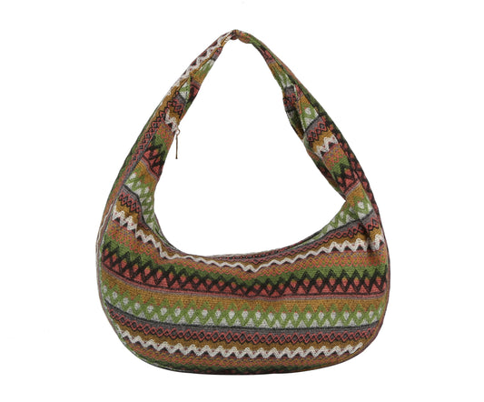 Aztec Zigzag Sling Shoulder Hobo Handbag