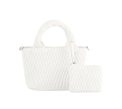 2 in 1 mini quilted tote