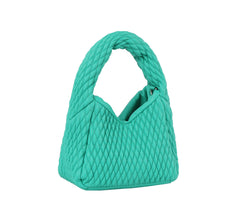 Quilted single handle mini tote