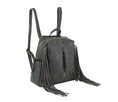 Women Backpack Purse Suede Fringed Tassel Shoulder Bag Fashion PU Leather Travel Bag Daypacks Purse for Girls