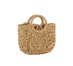 Small straw beach tote