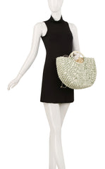 Large straw beach tote