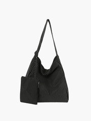 Classic Pinstrips Hobo Handbag Set