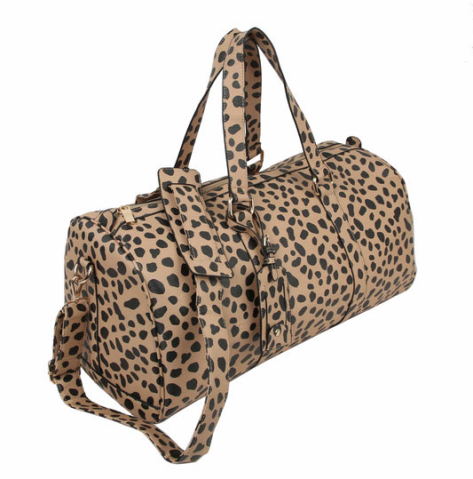 HF Large Cheetah Print Embossed Duffle Set  LF128-CH