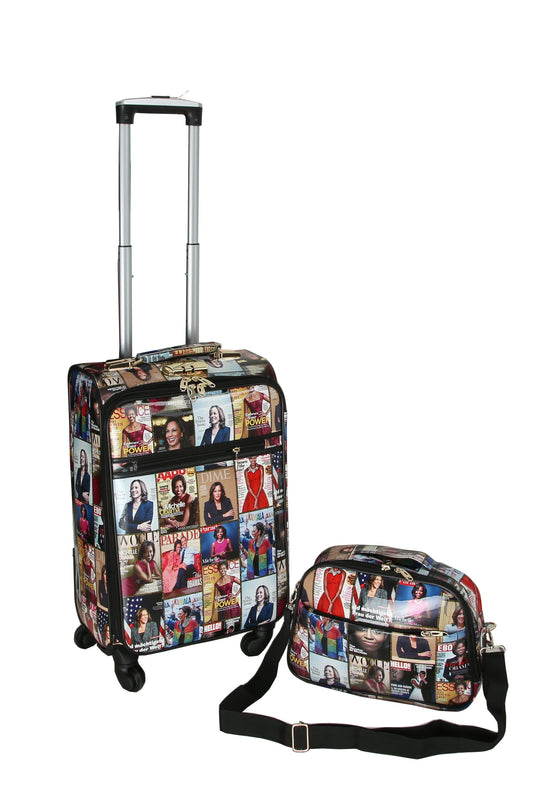 Glossy Magazine Cover Luggage Bag Crossbody Bag