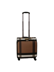 Square checkered pattern luggage travel bag