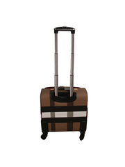 Square checkered pattern luggage travel bag