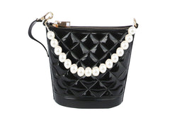 Pearl Handle Crossbody Satchel Handbag