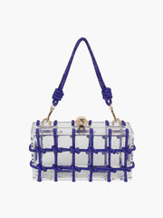 Women Mini Transparent Plastic Shoulder Handbag