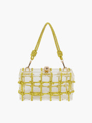 Women Mini Transparent Plastic Shoulder Handbag