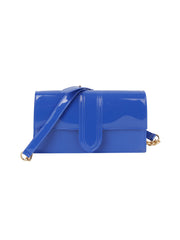 Chain Accented Jelly Shoulder Bag