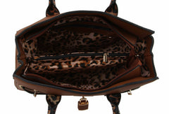 Top-Handle Leopard Purse and Handbags
