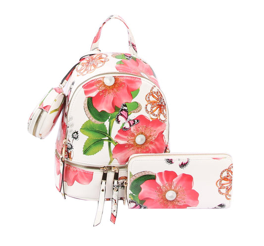 Floral Backpack for Women College School