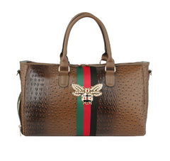 Travel Duffel Bag for Women Vintage Crocodile Pattern
