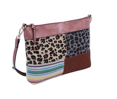 Cow Leo Printed Crossbody Shoulder Handbag