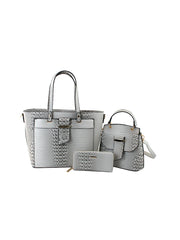 3 in 1 crocodile leather bag, crossbody and purse set