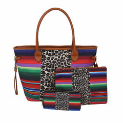 3 in 1 Tote Leo Rainbow Shoulder Hobo Handbag
