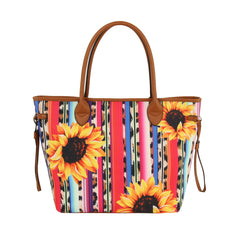 Big Sunflower Rainbow Tote Shoulder  Hobo Handbag