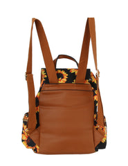 Sunflower Printed Backpack Women shoulder bag