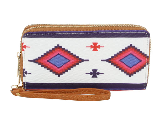 MULTI COLORED INDIAN PRINT PRINT WALLET