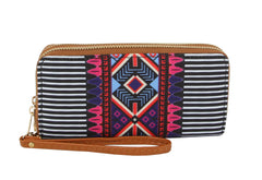 MULTI COLORED MAYA INDIAN PRINT WALLET