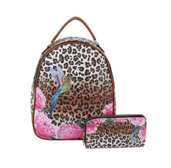 Leo Print Backpack for Women Casual Daypack